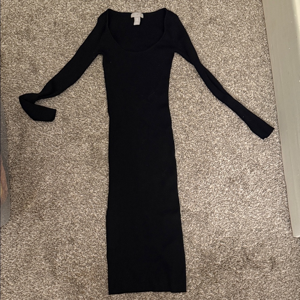 H&M Black Long Sleeve Dress